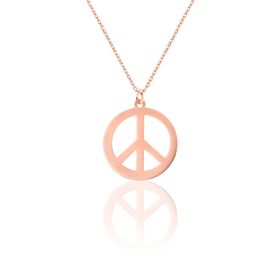 Azuris Silver ALK1359 Kadın Rose Gold 925 Ayar Gümüş Peace Kolye