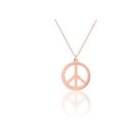 Azuris Silver ALK1359 Kadın Rose Gold 925 Ayar Gümüş Peace Kolye