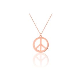 Azuris Silver ALK1359 Kadın Rose Gold 925 Ayar Gümüş Peace Kolye