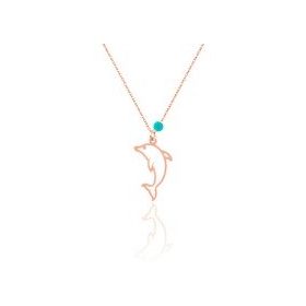 Azuris Silver ALK1377 Kadın Rose Gold 925 Ayar Gümüş Yunus Kolye