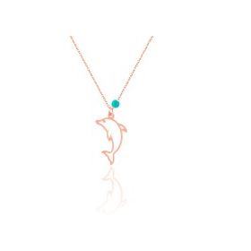 Azuris Silver ALK1377 Kadın Rose Gold 925 Ayar Gümüş Yunus Kolye