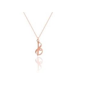 Azuris Silver ALK1384 Kadın Rose Gold 925 Ayar Gümüş Sol Anahtarı Kolye