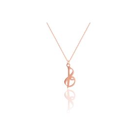 Azuris Silver ALK1384 Kadın Rose Gold 925 Ayar Gümüş Sol Anahtarı Kolye