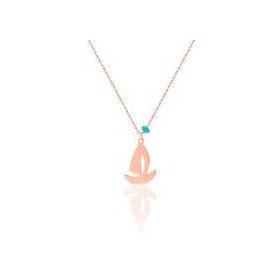 Azuris Silver ALK1399 Kadın Rose Gold 925 Ayar Gümüş Yelkenli Kolye