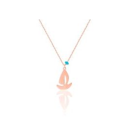 Azuris Silver ALK1399 Kadın Rose Gold 925 Ayar Gümüş Yelkenli Kolye