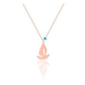 Azuris Silver ALK1399 Kadın Rose Gold 925 Ayar Gümüş Yelkenli Kolye