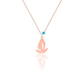 Azuris Silver ALK1399 Kadın Rose Gold 925 Ayar Gümüş Yelkenli Kolye