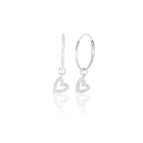 Azuris Silver ALK2074 925 Ayar Gümüş Sallantılı Tak-Çıkar Şarnel Küpe