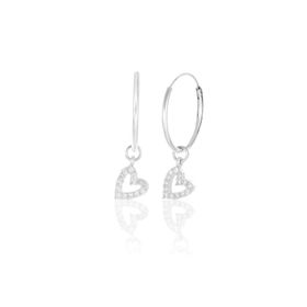 Azuris Silver ALK2074 925 Ayar Gümüş Sallantılı Tak-Çıkar Şarnel Küpe
