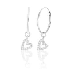 Azuris Silver ALK2074 925 Ayar Gümüş Sallantılı Tak-Çıkar Şarnel Küpe