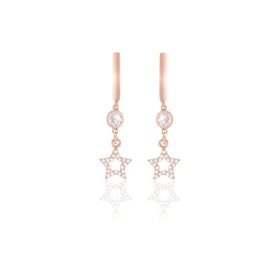 Azuris Silver ALK2124 925 Ayar Gümüş Taşlı Yıldız Küpe