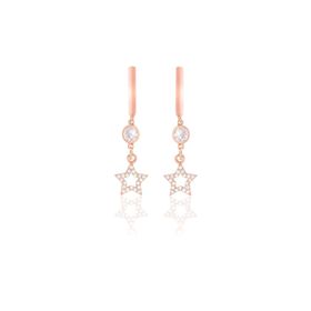 Azuris Silver ALK2124 925 Ayar Gümüş Taşlı Yıldız Küpe