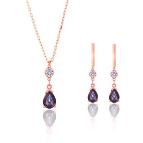 Azuris Silver ALK7010 Azuris 925 Ayar Gümüş Mistik Taş Set