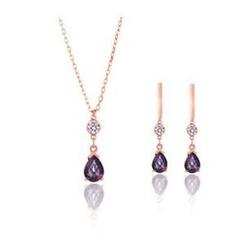 Azuris Silver ALK7010 Azuris 925 Ayar Gümüş Mistik Taş Set