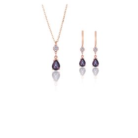 Azuris Silver ALK7010 Azuris 925 Ayar Gümüş Mistik Taş Set