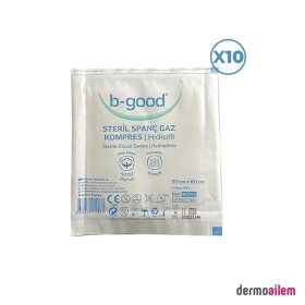 B-Good 30x80 cm 2'li 10 Adet Steril Spanç Gaz Kompres