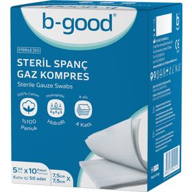 B-Good 7.5x7.5 cm 50'li Steril Spanç Gaz Kompres