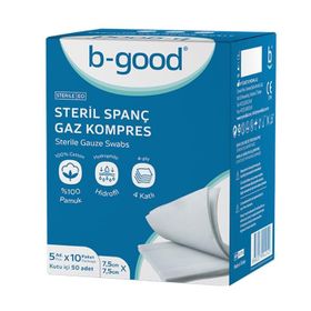 B-Good 7.5x7.5 cm 50'li Steril Spanç Gaz Kompres