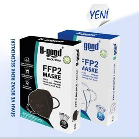 B-Good FFP2 Tekli Paketlenmiş Siyah Koruyucu 10'lu Maske