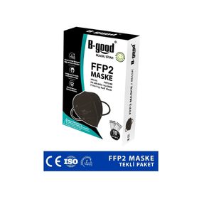 B-Good FFP2 Tekli Paketlenmiş Siyah Koruyucu 10'lu Maske
