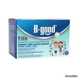 B-Good Kids 3 Katlı Desenli 50'Li Çocuk Maskesi