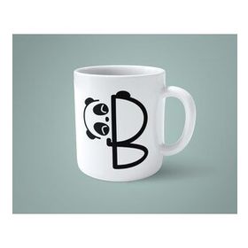 B Harfi Panda Alfabe Baskılı Kupa