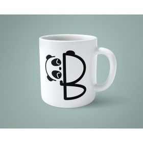 B Harfi Panda Alfabe Baskılı Kupa