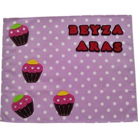 B.s.c Home Keçe Lila İsme Özel Beslenme Örtüsü