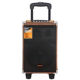 Baab Q8 Profosyonel Ahşap Kasa Taşınabilir 25x27x46 Kumandalı Bluetooth Hoparlör