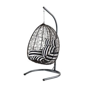 Babahçe Deco Swing Garden Siyah Çizgili Bahçe Salıncağı
