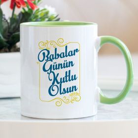 Babalar Günün Kutlu Olsun Yeşil Kupa Bardak