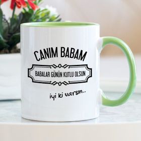Babalar Günün Kutlu Olsun Yeşil Kupa Bardak