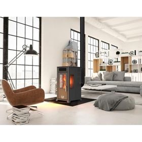 Baba's Eco Plus 8 kW Fanlı Şömineli Odun ve Pelet Sobası