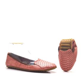 Babb Pembe Croc Desenli Katlanabilir Kadın Babet