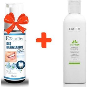 Babe 250 ml StopAkn Astringent Tonic Lotion Tonik+E2'Quality E2'quality Diş Beyazlatıcı Köpük