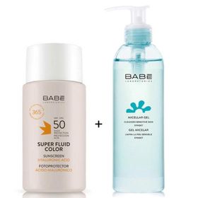 Babe Super Fluid Sunscreen SPF50 50 ml Güneş Kremi + 90 ml Micellar Gel Set