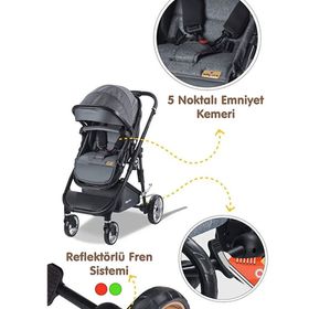 Baby Care BC 420 Colarado Cross Gri Travel Sistem Bebek Arabası