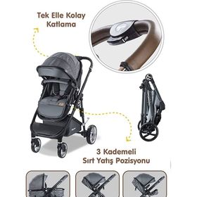 Baby Care BC 420 Colarado Cross Gri Travel Sistem Bebek Arabası