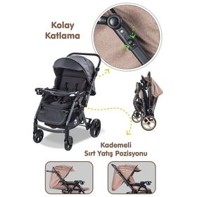 Baby Care Bc-500 Siyah Combo Maci Pro Çift Yönlü Puset