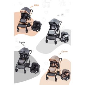 Baby Care BC315 Safari Pro Travel Kahverengi Sistem Bebek Arabası