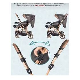 Baby Care BC65 Capron Gri Lüx Çift Yönlü Bebek Arabası