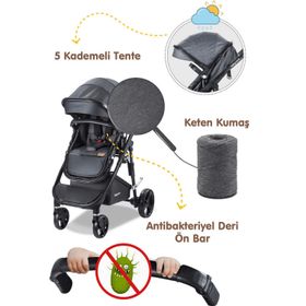 Baby Care Colarado Cross Travel Siyah Sistem Bebek Arabası