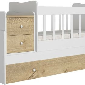 Baby Darling Sansa Beyaz-Meşe Büyüyen Beşik