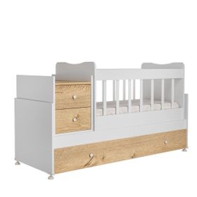 Baby Darling Sansa Beyaz-Meşe Büyüyen Beşik