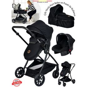Baby Home 1010 Qool Black Siyah Travel Sistem Bebek Arabası