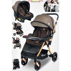 Baby Home 902 X4 Kahverengi Çift Yönlü Travel Sistem Bebek Arabası