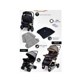Baby Home 902 X4 Kahverengi Çift Yönlü Travel Sistem Bebek Arabası