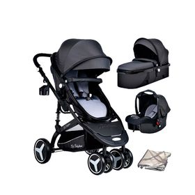 Baby Home BH-945 Paris Amortisörlü Füme Travel Sistem Bebek Arabası