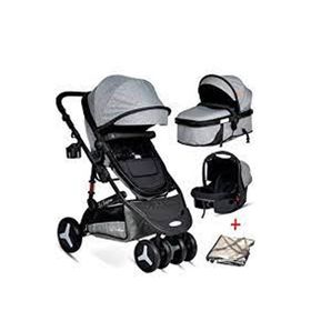 Baby Home BH-945 Paris Amortisörlü Gri Travel Sistem Bebek Arabası