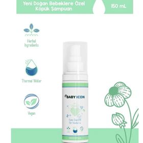 Baby İcon 150 ml Beyaz Vegan Doğal İçerikli Konak Önleyici Bebek Şampuanı